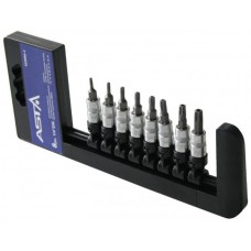 Набор бит Torx в держателе 1/4 с отверстием (на планке 8 пр.) ASTA BIT SET-8 1/4 T